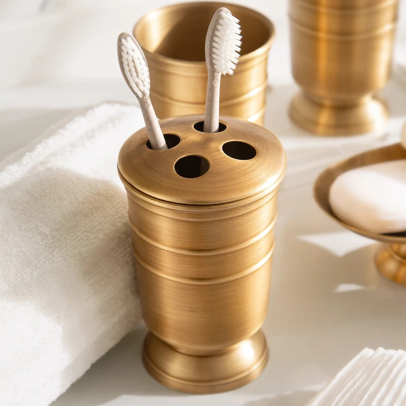 Golden Retro Copper Bathroom Set