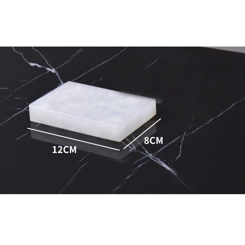 White Onyx Minimalist Bath Set