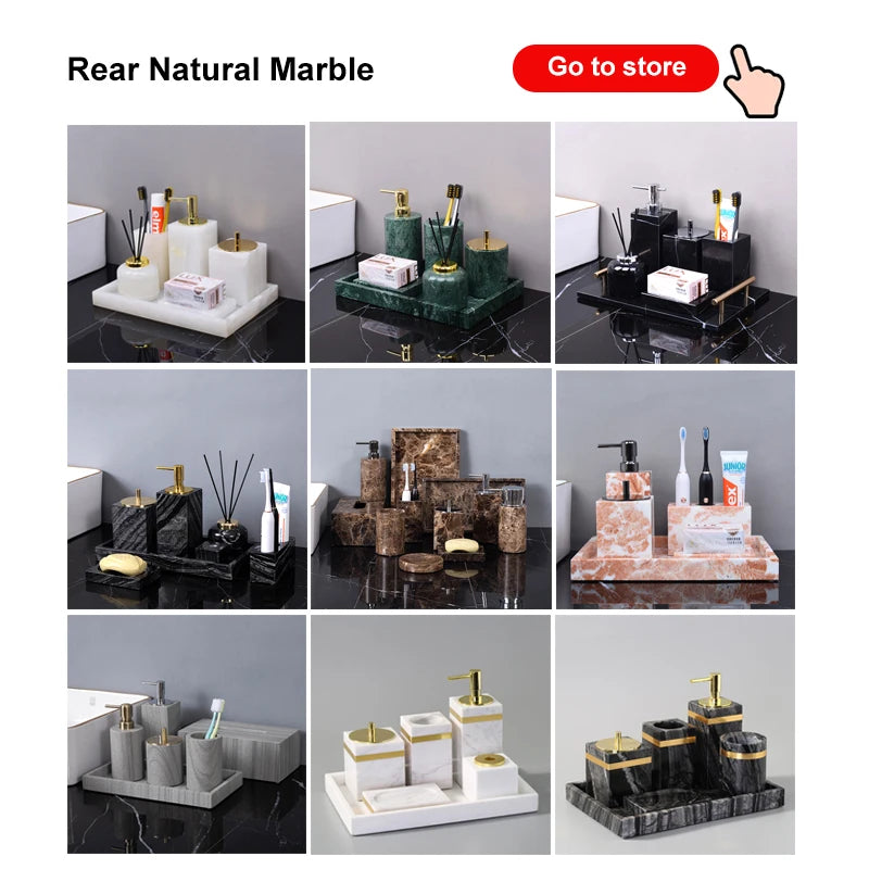 Bathroom Accessories Sets Elegant Natural