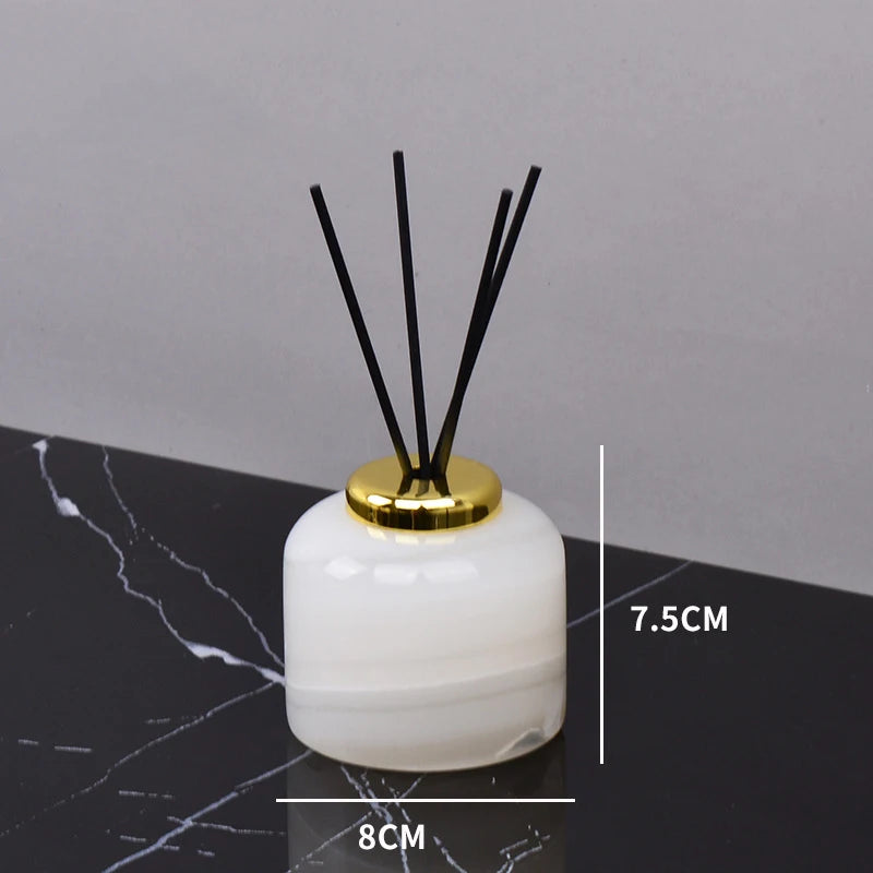 White Onyx Minimalist Bath Set