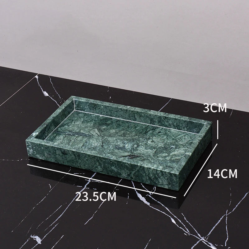 Dark Green Natural Marble Bathroom Set