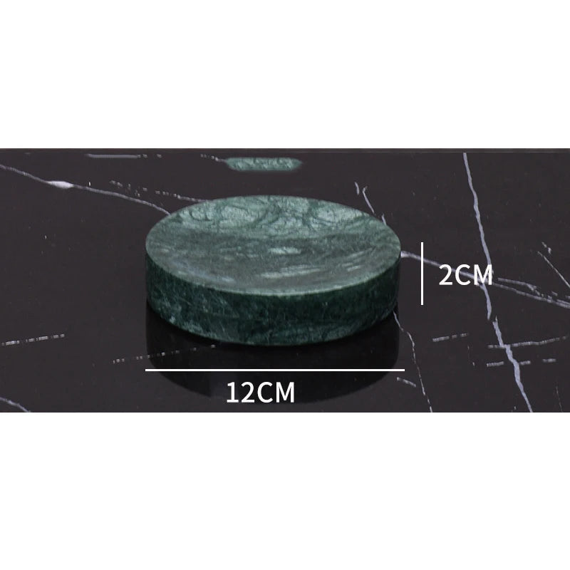 Dark Green Natural Marble Bathroom Set