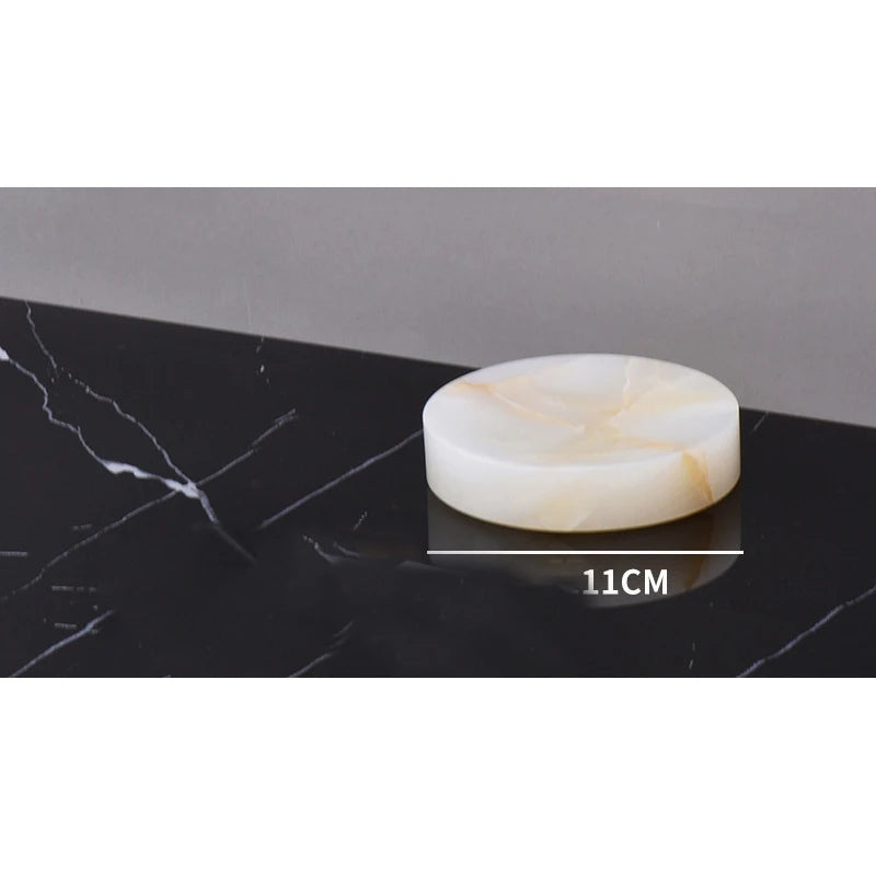 White Onyx Minimalist Bath Set