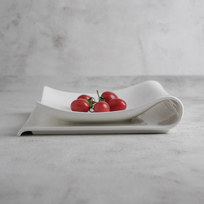Square Folding Plate Western Food