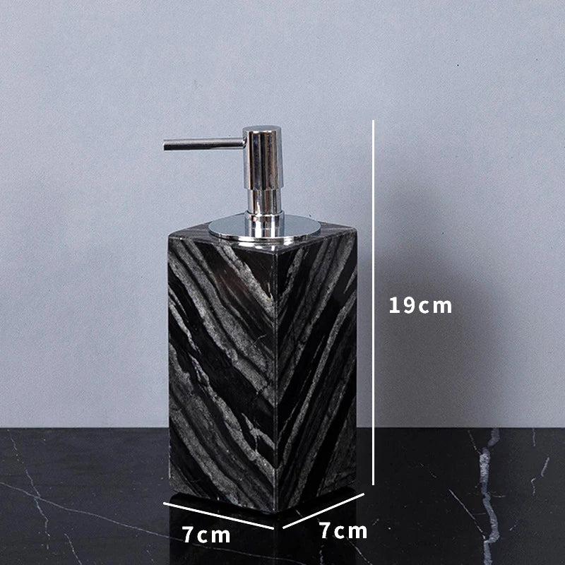 Wood Grain Marble Bath Set
