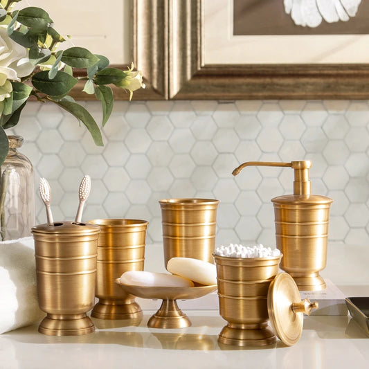 Golden Retro Copper Bathroom Set