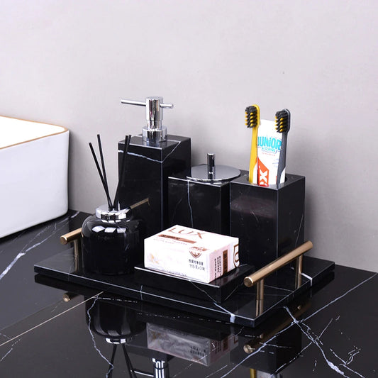 Black Marquina Natural Marble Bathroom