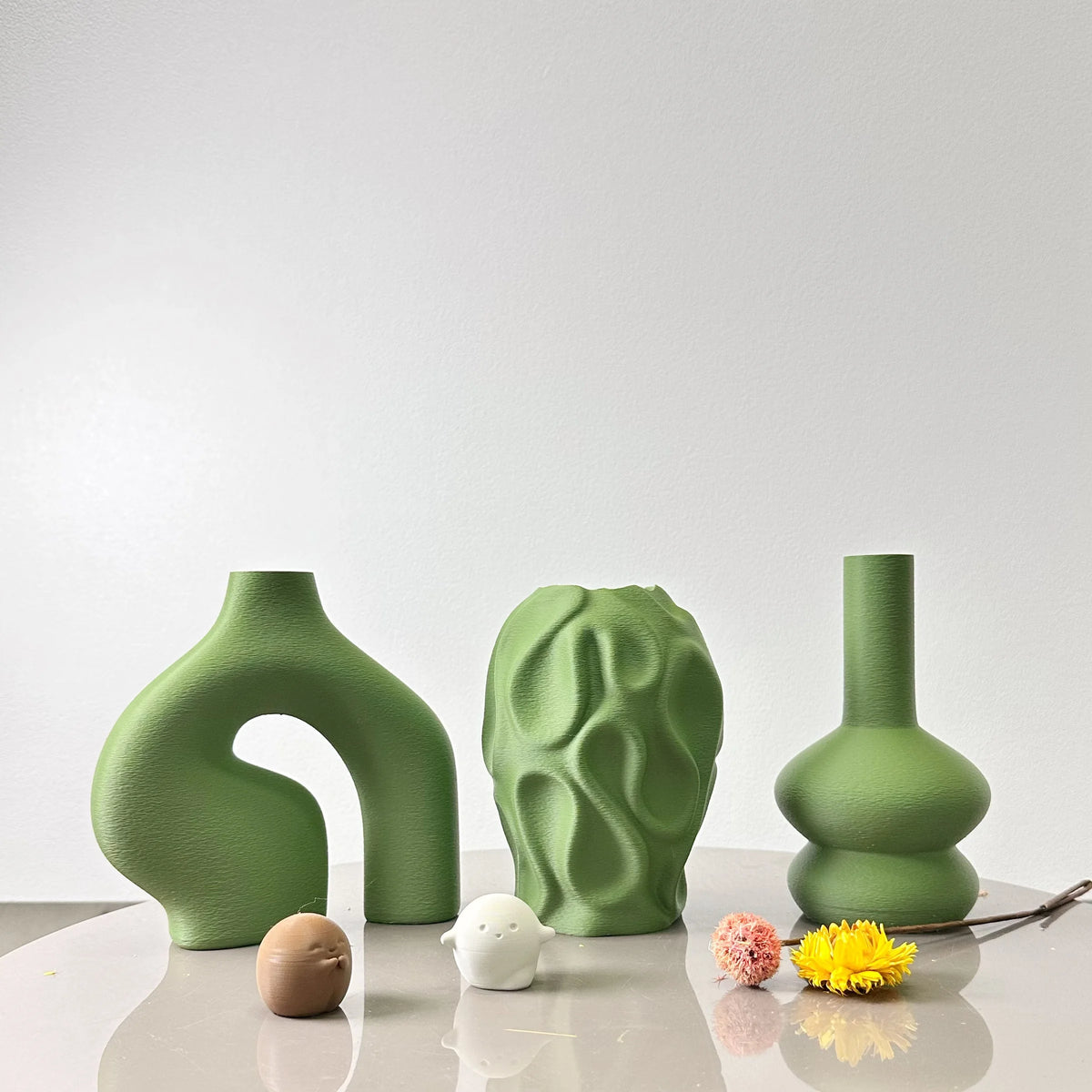 Bohemian Vase Trio