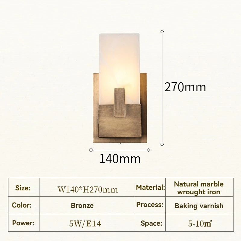Natural Marble Wall Lamp American