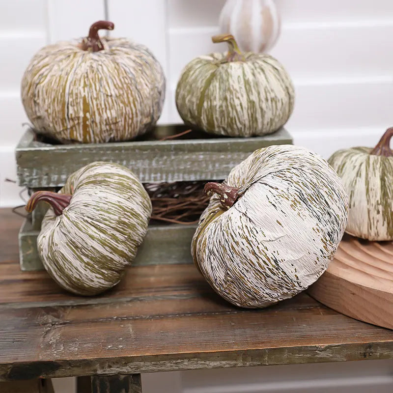 Country Faux Pumpkin Set