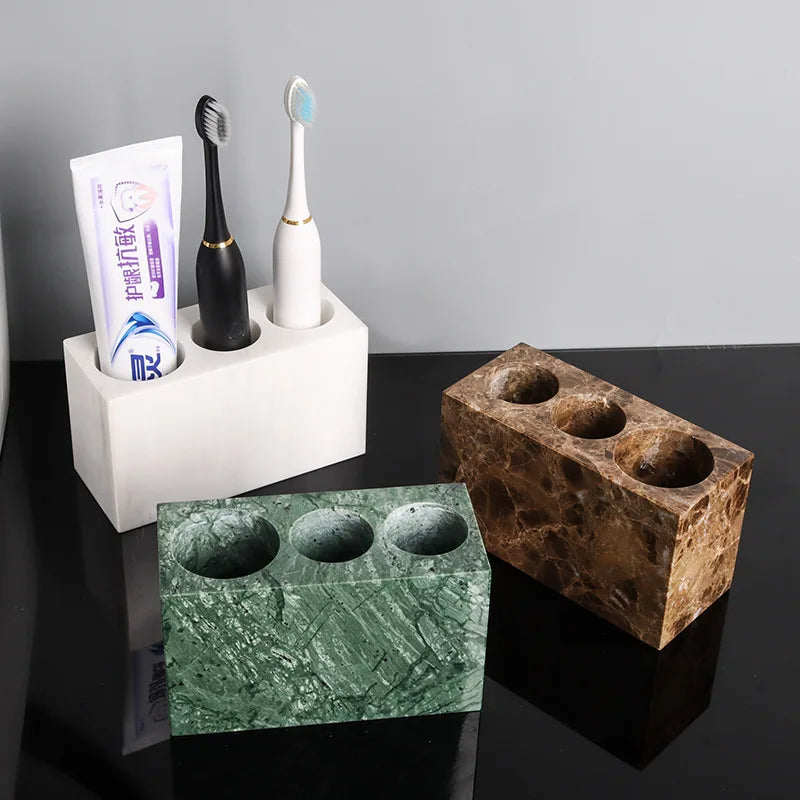 Natural Marble Toothbrush Holder Cup