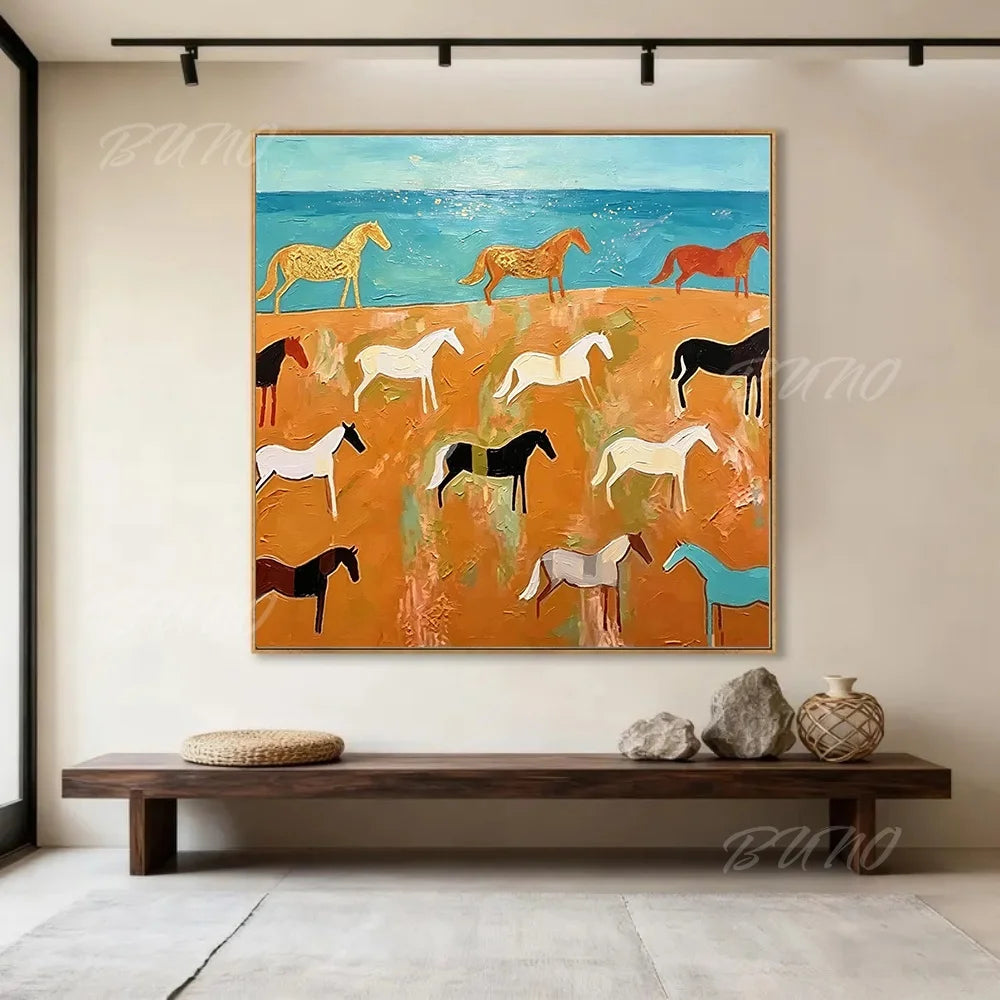 Modern Coastal Textured Painting