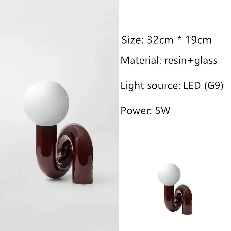 Nordic LED Table Lamp Resin