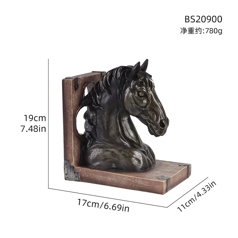Horse Head Bookend