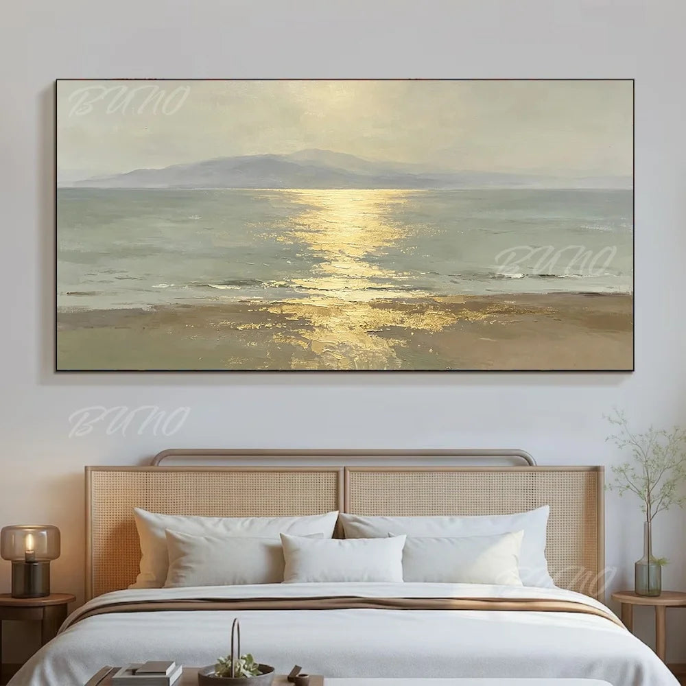 Coastal Impasto Wall Painting