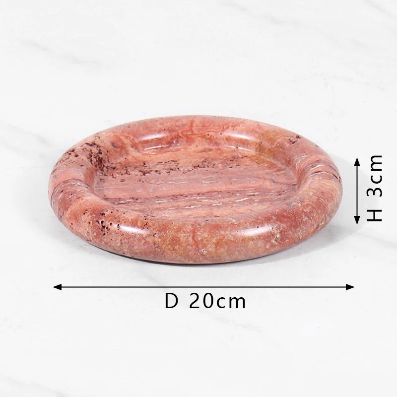 Natural Marble Round Tray