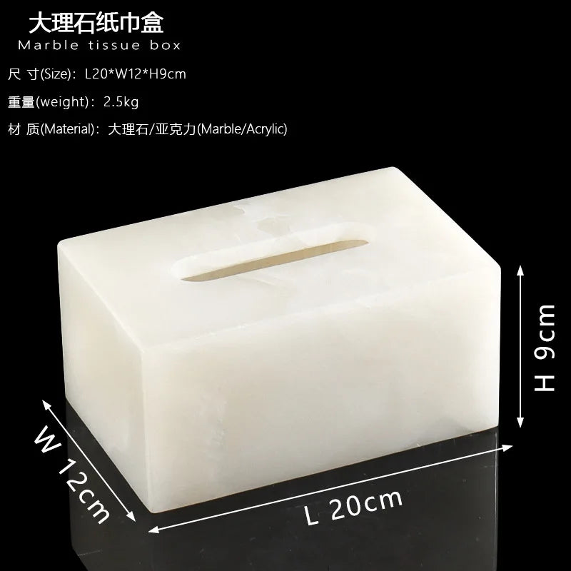 Minimalist Marble Tissue Box