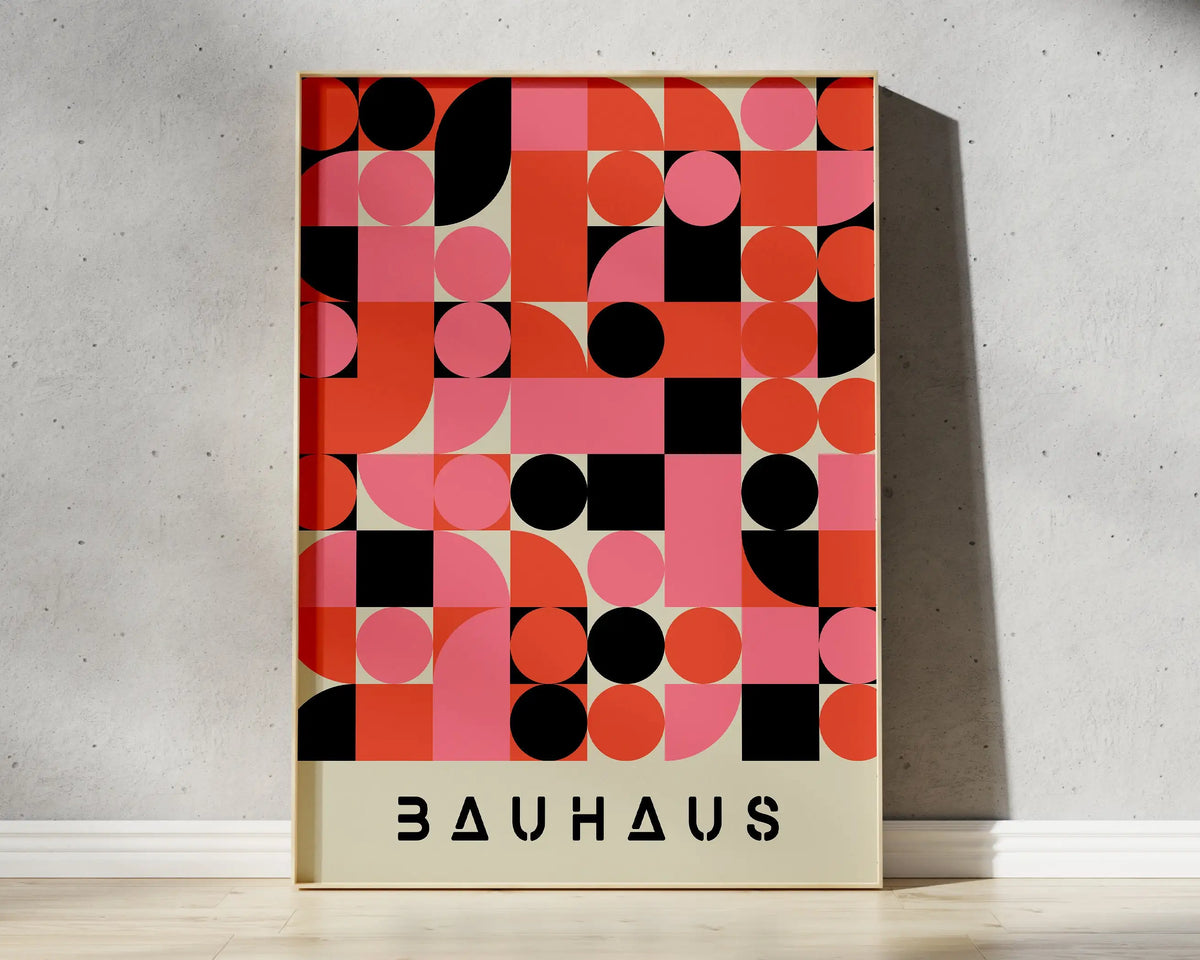 Bauhaus Geometric Poster