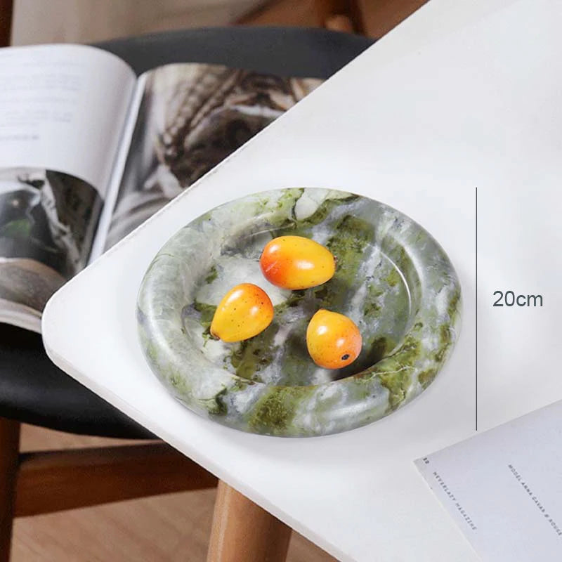 Natural Marble Round Tray