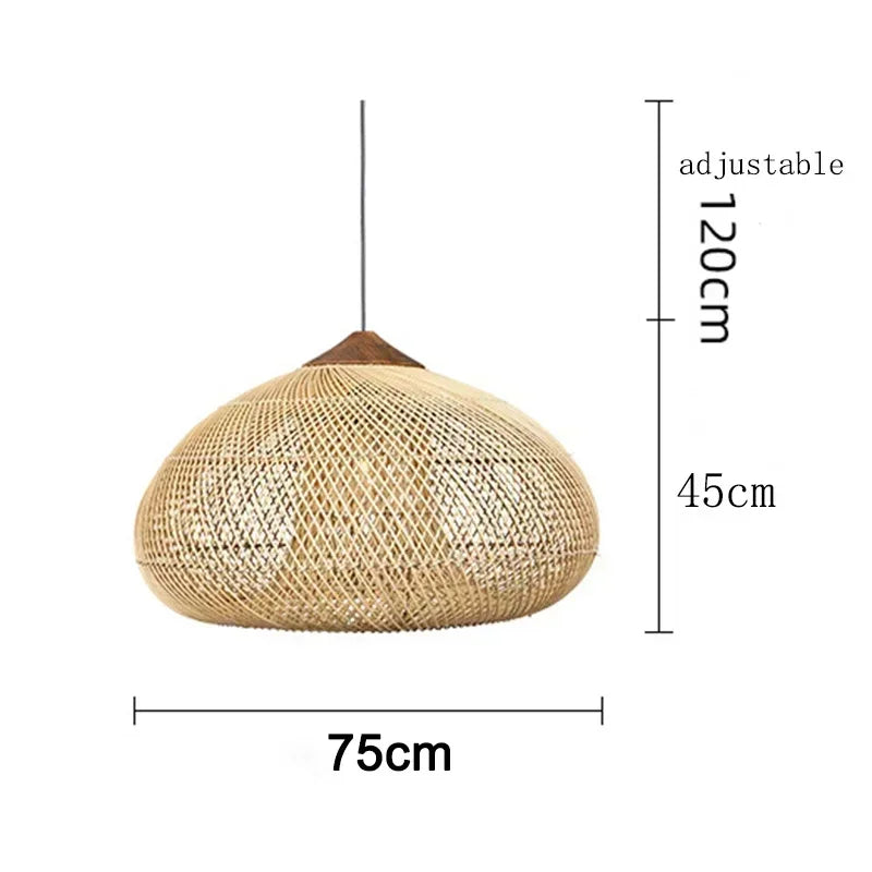 Southeast Asian Rattan Lamps Handmade Pendant