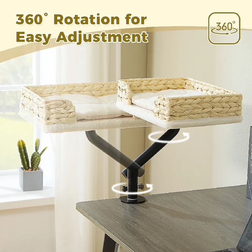 Rotating Cat Desk Bed
