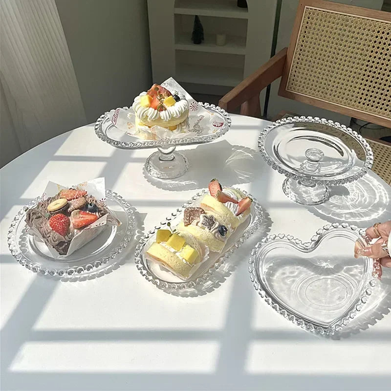 Love fruit glass plate retro