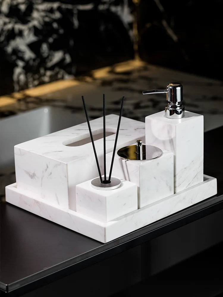 Volakos White Natural Marble Bathroom