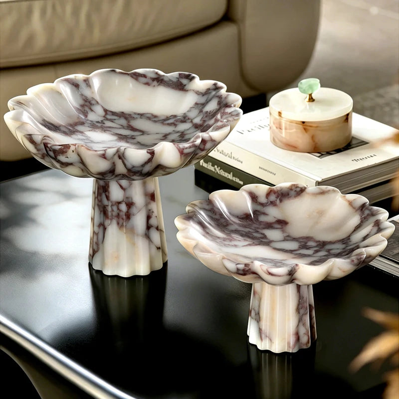 Calacatta Viola Footed Bowl
