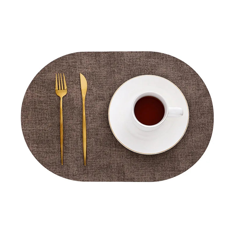 Oval Kitchen Leather Mats