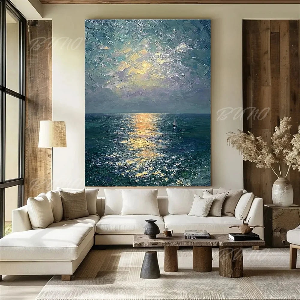 Sunset Sailboat Painting