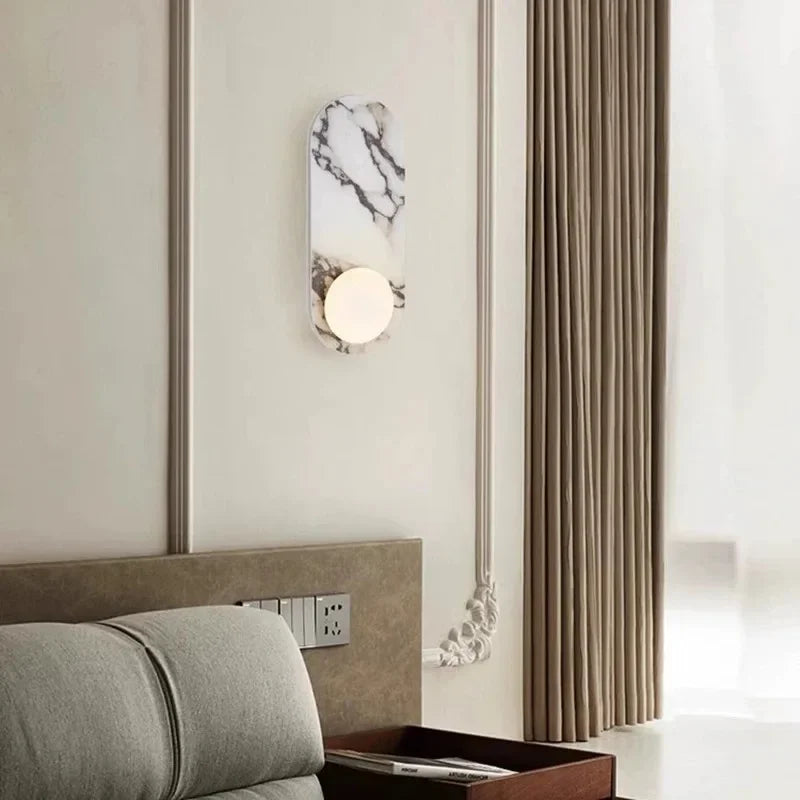 Designer Natural Marble Wall Lamp