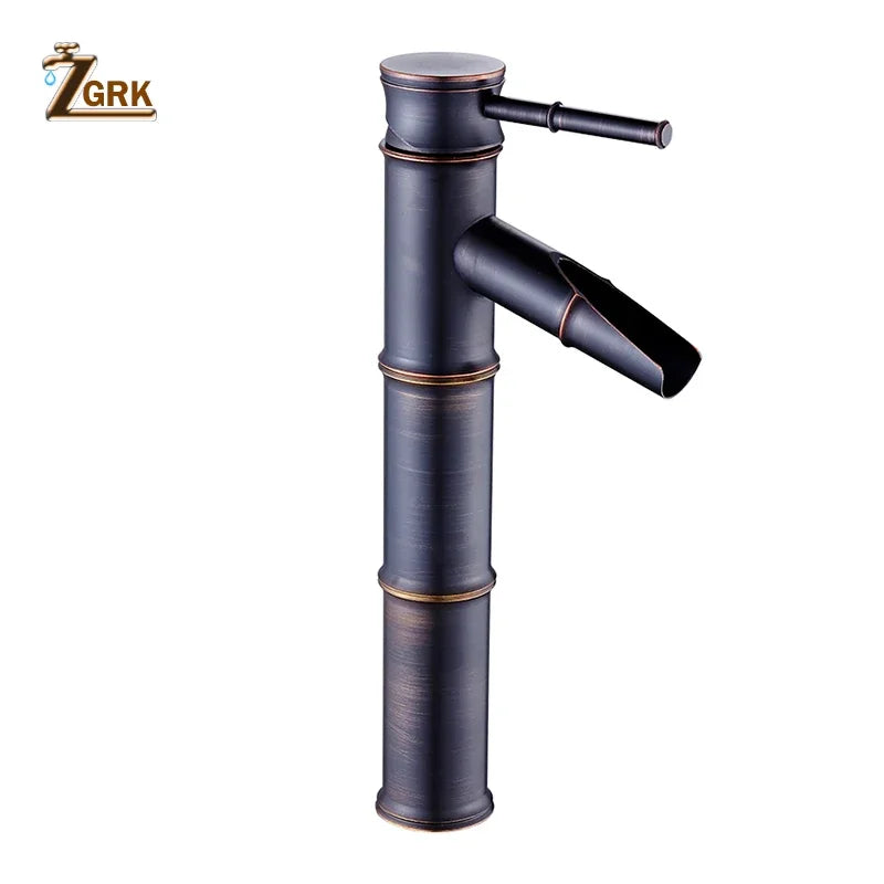 Waterfall Basin Mixer Bamboo Spout