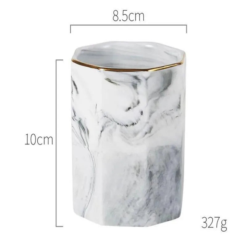 Marble Brush Cup