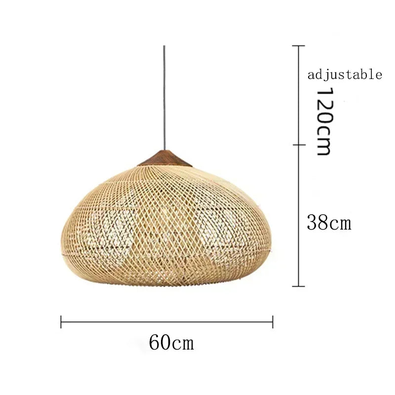 Southeast Asian Rattan Lamps Handmade Pendant