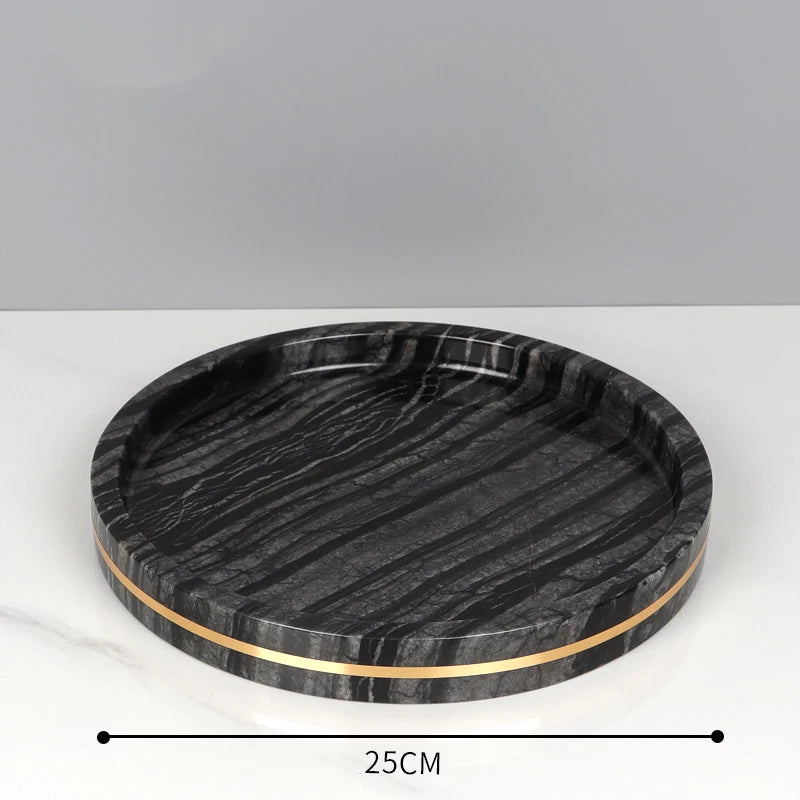 Tree Black Natural Marble Bathroom Set