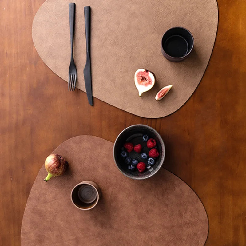Cowhide Placemat and Coaster Set