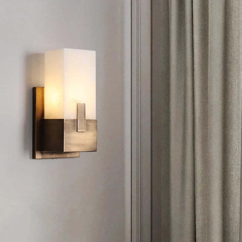 Natural Marble Wall Lamp American