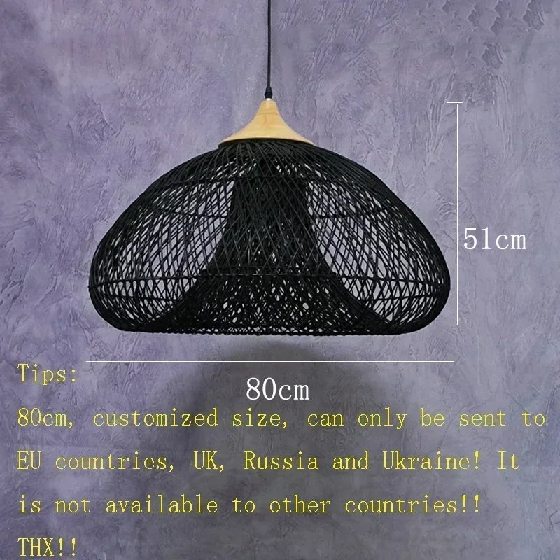 Southeast Asian Rattan Lamps Handmade Pendant