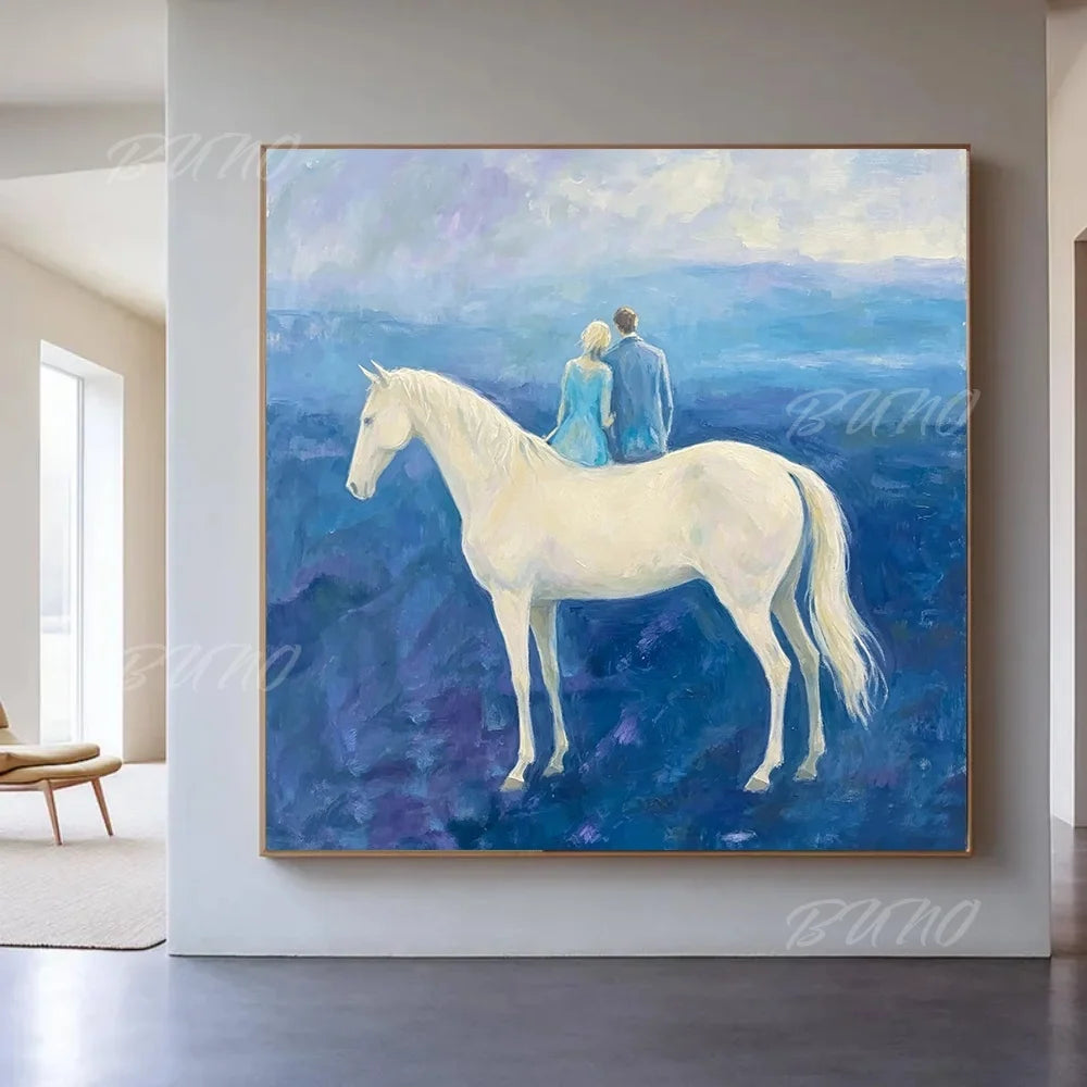 Dreamy Blue Impressionist Art