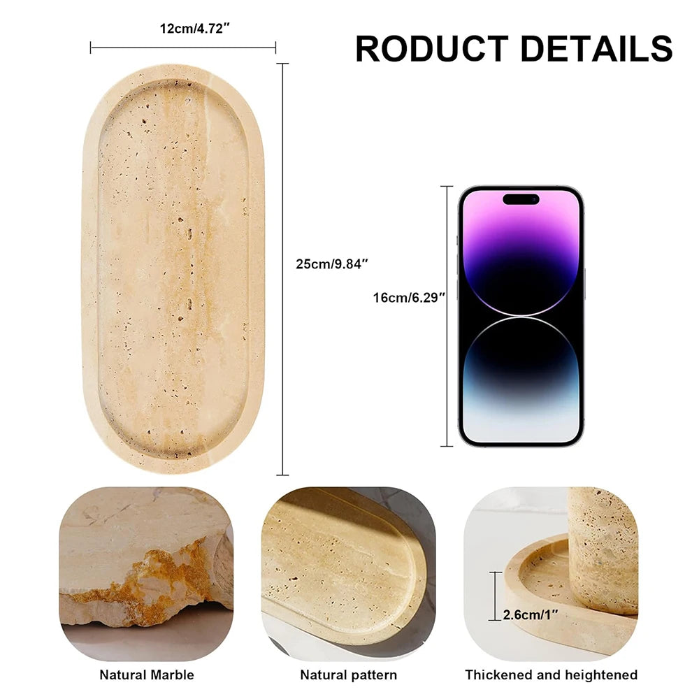 Travertine Stone Tray for Soap