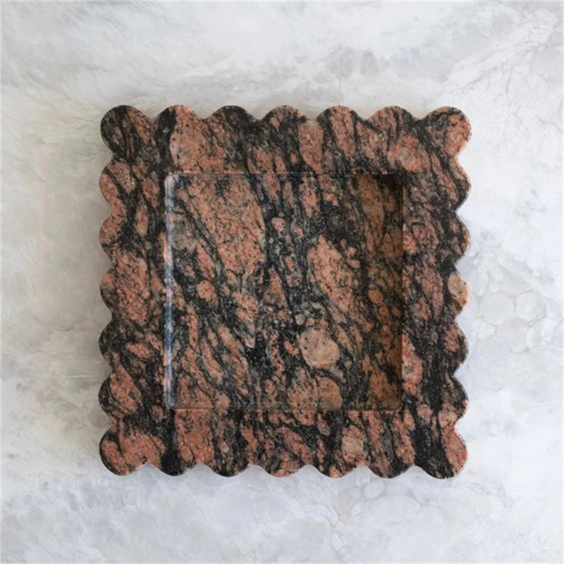 Natural Marble Travertine Serving Tray