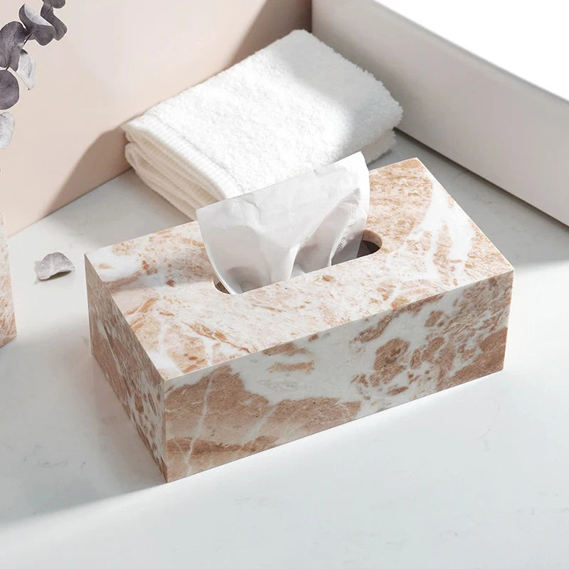 Natural Marble Napkin Tissue Box