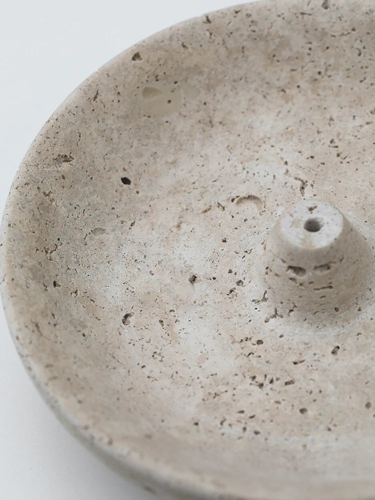 Vintage Travertine Incense Stick Holder