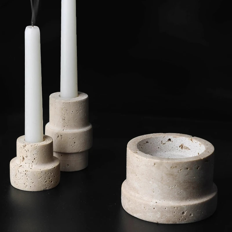 Cave Stone Candlestick