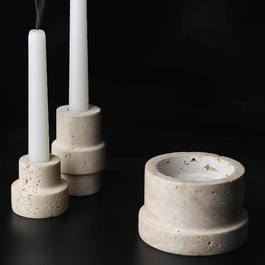 Cave Stone Candlestick