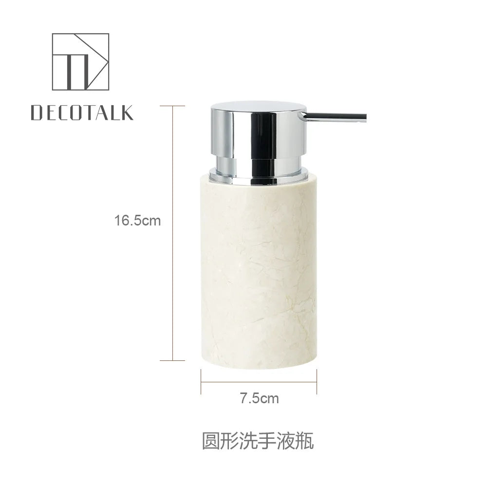 Cream Marble Bath Set