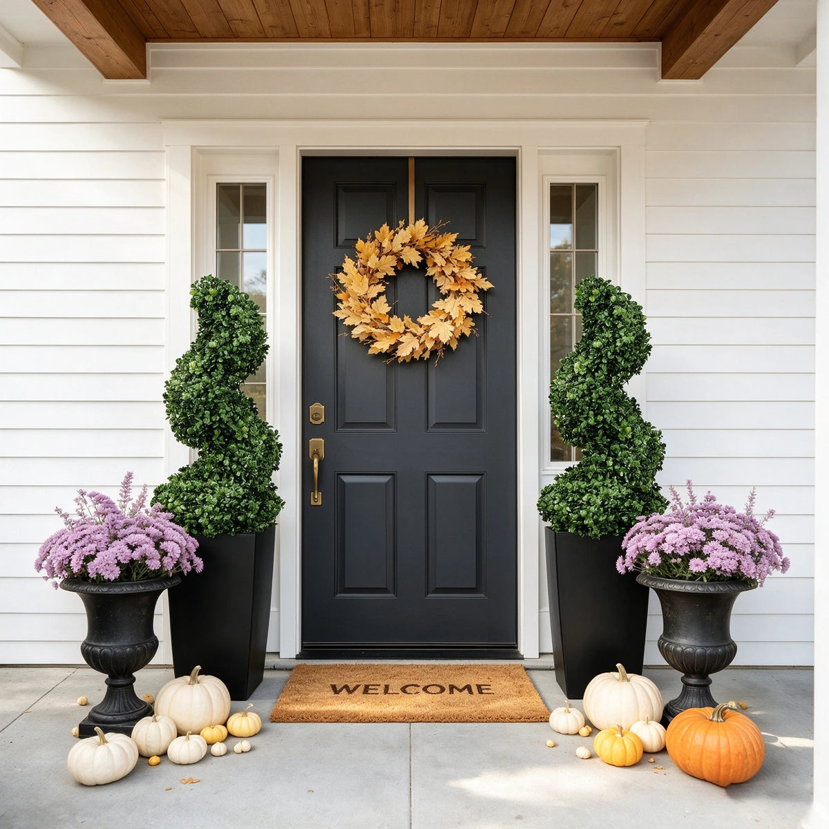 Spiral Boxwood Topiary Pair