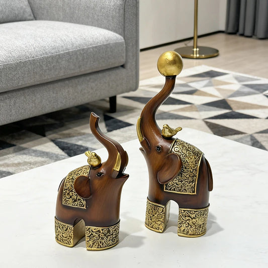 Wood-Grain Animal Sculpture