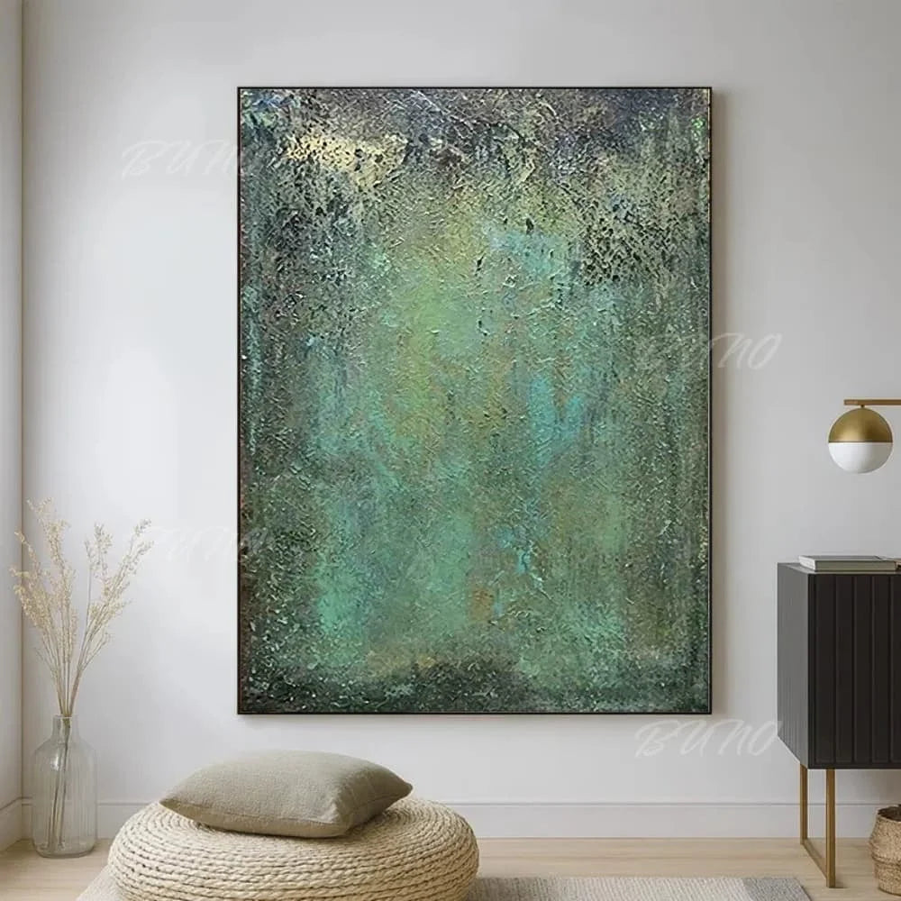 Gold and Green Canvas Art