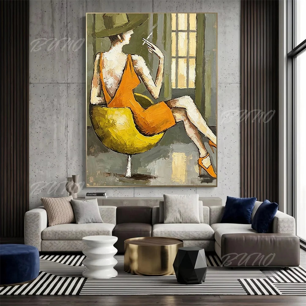 Textured Fashion Figure Art